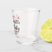 ピンクゴールドグリッター フラミンゴ ブライズメイドパーティー ショットグラス (右)