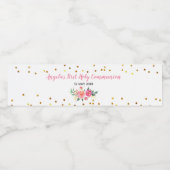 ピンクゴールドシック花瓶ラベル ペットボトルラベル (シングルラベル)