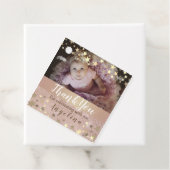 ピンクゴールドスターフォト 1歳誕生日 フェイバータグ (インサイチュ)