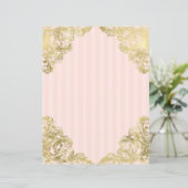 ピンクゴールドストライプ オルネイトフレーム スクラップブッキングペーパー (スタンド正面)