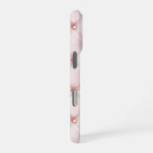 ピンクゴールドタフトブラウンボウ iPhoneケース (右側面)