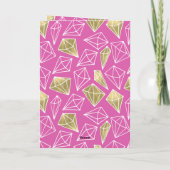 ピンクゴールドダイヤモンドクリスマス カード (裏面)