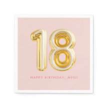 ピンクゴールドバルーン18歳の誕生日パーティー