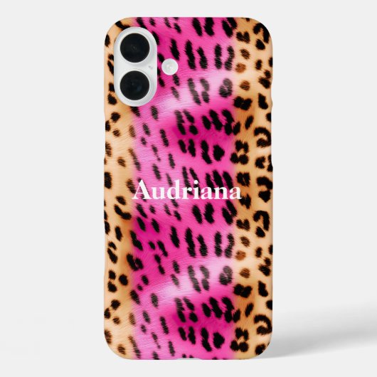 ピンクゴールドヒョウ柄 Case-Mate iPhoneケース (裏面)