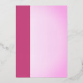 ピンクゴールドフォイルベビーシャワー招待状 箔シーズンカード (裏面)