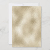 ピンクゴールドブラックベビーガールシャワー 招待状 (裏面)