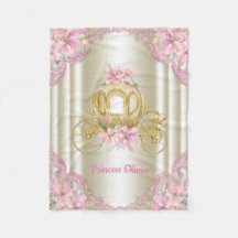 ピンクゴールドプリンセスキャリッジベビーブランケット