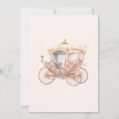 ピンクゴールドプリンセスクラウンフェアリーテイルバースデーパーティー 招待状 (裏面)