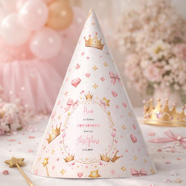 ピンクゴールドプリンセスクラウンフェアリーテール1歳誕生日 パーティーハット