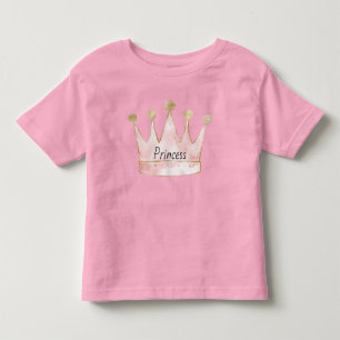 ピンクゴールドプリンセス王冠 トドラーTシャツ