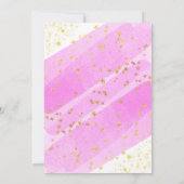 ピンクゴールドユニコーンベイビーシャワー招待状 招待状 (裏面)