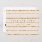 ピンクゴールド箔付き日付ポストカードを保存 案内ポストカード (正面/裏面)