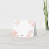 ピンクゴールド テディベア 風船 赤ちゃん 女の子 サンクス サンキューカード (裏面)