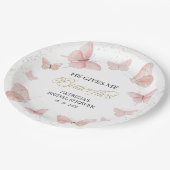 ピンクゴールド ハートをくすぐる ペーパープレート (アングル)