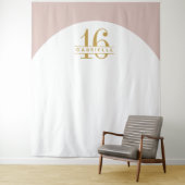 ピンクゴールド バースデー カスタム アーチ フォト 背景 タペストリー (インサイチュ)