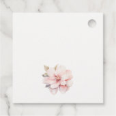 ピンクゴールド フローラル ティーセット ブライダルシャワー ティーパーティー フェイバータグ (裏面)