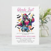 ピンクゴールハロウィーンバチェロレッテ 招待状 (スタンド正面)