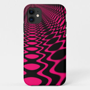ピンクサイケデリック波 iPhone 11 ケース