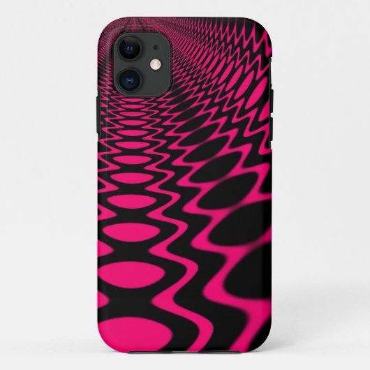 ピンクサイケデリック波 Case-Mate iPhoneケース (裏面)