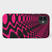 ピンクサイケデリック波 Case-Mate iPhoneケース (裏面(横))