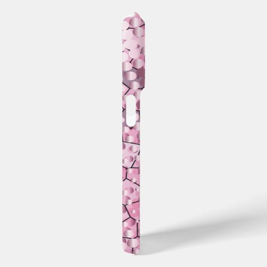 ピンクサイケデリック色のドットの(ばちゃばちゃ)跳ねる付きピンク Case-Mate iPhoneケース (裏面 / 右)