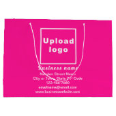 ピンクサイズのビジネスブランド抱き枕 ラージペーパーバッグ (裏面)