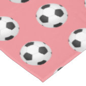 ピンクサッカーボール子供の誕生日パーティーテーブルクロス テーブルクロス (アングル)