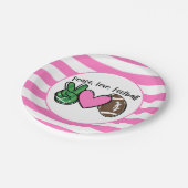 ピンクサッカー紙プレート ペーパープレート (アングル)