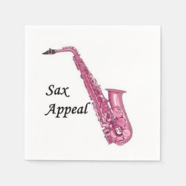 ピンクサックスカクテル紙ナプキンス スタンダードカクテルナプキン