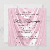 ピンクサテンスイート16マスカレードパーティー 招待状 (裏面)