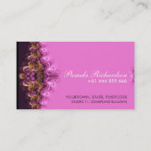 ピンクサテンレースランジェリーパーティー名刺 名刺 (裏面)