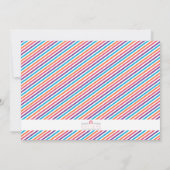 ピンクサファモダンリトレイン誕生日招待状 招待状 (裏面)