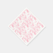 ピンクサファリアニマルトワルドジュエベイビーシャワー スタンダードカクテルナプキン (角)