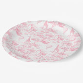 ピンクサファリアニマルトワルドジュエベイビーシャワー ペーパープレート (アングル)