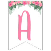 ピンクサファリアニマル誕生日 バンティングフラッグ (第3の旗)