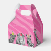 ピンクサファリジャングルすべての動物の好意ボックスを呼ぶ フェイバーボックス (裏面サイド)