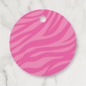 ピンクサファリジャングルすべての動物を呼び出す誕生日 フェイバータグ (裏面)