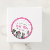 ピンクサファリジャングルすべての動物を呼び出す誕生日 フェイバータグ (インサイチュ)