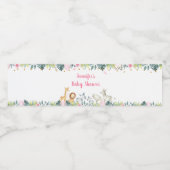 ピンクサファリジャングルベビーシャワー ペットボトルラベル (シングルラベル)