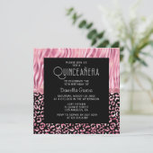 ピンクサファリタイガーレオパードきらめくキンセアニラ 招待状 (スタンド正面)