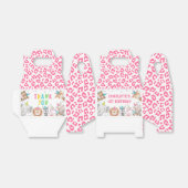 ピンクサファリパーティー動物の誕生日パーティーのお気に入りボックス フェイバーボックス (折り畳みなし)