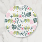 ピンクサファリパーティー動物誕生日 フェイバータグ (裏面)