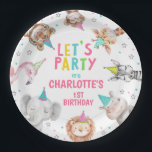 ピンクサファリモダンコールパーティー動物誕生日 ペーパープレート<br><div class="desc">ピンクサファリモダンコールパーティー動物誕生日紙プレートおもしろいとカラフル，すべてのパーティー動物をテーマに誕生日紙プレート誕生日の招待状を呼び出す，さまざまな年齢で使用することができる。このパーティー動物の誕生日プレートはまた、8つの可愛いジャングル動物、カラフルパーティー帽子、カラフルドットと星を備えている。</div>