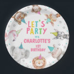 ピンクサファリモダンコールパーティー動物誕生日 ペーパープレート<br><div class="desc">ピンクサファリモダンコールパーティー動物誕生日紙プレートおもしろいとカラフル，すべてのパーティー動物をテーマに誕生日紙プレート誕生日の招待状を呼び出す，さまざまな年齢で使用することができる。このパーティー動物の誕生日プレートはまた、8つの可愛いジャングル動物、カラフルパーティー帽子、カラフルドットと星を備えている。</div>