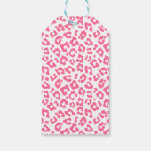 ピンクサファリモダンパーティー動物誕生日ギフトラベル ギフトタグ (裏面)
