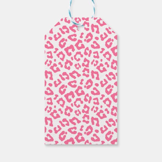 ピンクサファリモダンパーティー動物誕生日ギフトラベル ギフトタグ (裏面)