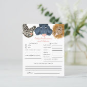 ピンクサファリ動物ベビー予測とアドバイスカード (スタンド正面)