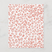 ピンクサファリ誕生日パーティータイムカプセルノートカード (裏面)