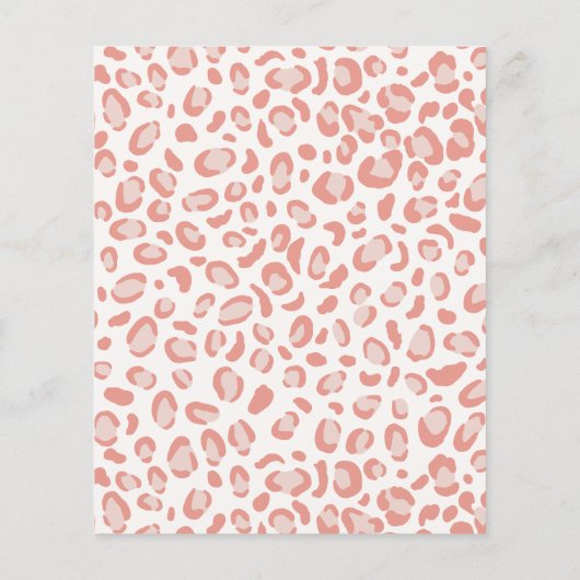 ピンクサファリ誕生日パーティータイムカプセルノートカード (裏面)