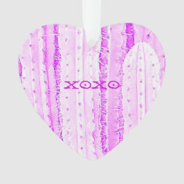 ピンクサボスサグアーロXOXOハートラブデザートおもしろい オーナメント